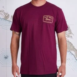 Salty Crew Mens Stealth Burgundy S/S Standard Tee