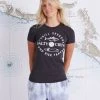 Salty Crew Womens Flip Flop Vintage Black Classic Tee