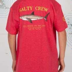 Salty Crew Bruce Boys Red Heather S/S Tee Youth