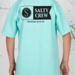 Salty Crew Alpha Flag Sea Foam S/S Boys Tee