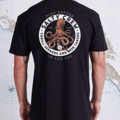 Salty Crew Deep Reach Black S/S Standard Tee Mens