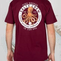 Salty Crew Deep Reach Burgundy S/S Standard Tee Mens
