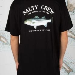 Salty Crew Striper Black S/S Standard Tee Mens