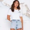 Salty Crew El Dorado White Crop Top Womens