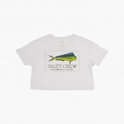 Salty Crew El Dorado White Crop Top Womens