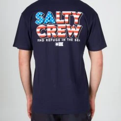 Salty Crew Mens Stars And Stripes Navy S/S Premium Tee