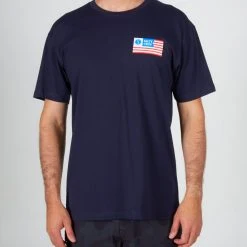 Salty Crew Mens Stars And Stripes Navy S/S Premium Tee