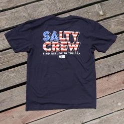 Salty Crew Mens Stars And Stripes Navy S/S Premium Tee