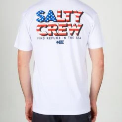 Salty Crew Mens Stars And Stripes White S/S Premium Tee