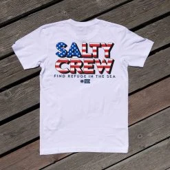 Salty Crew Mens Stars And Stripes White S/S Premium Tee
