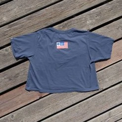 Salty Crew Stars And Stripes Denim Crop Boyfriend Tee