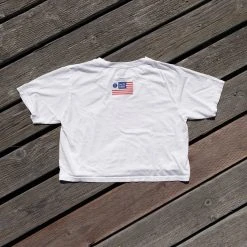 Salty Crew Stars And Stripes White Crop Boyfriend Tee