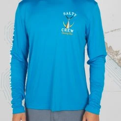 Salty Crew Mens Tailed Blue L/S Sunshirt