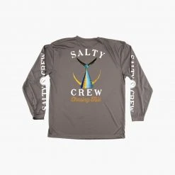 Salty Crew Mens Tailed Charcoal L/S Sunshirt
