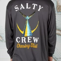 Salty Crew Mens Tailed Charcoal L/S Sunshirt