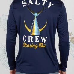 Salty Crew Tailed Navy L/S Sunshirt Mens