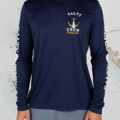 Salty Crew Tailed Navy L/S Sunshirt Mens