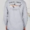 Salty Crew Mens Bruce Athletic Heather L/S Standard Tee
