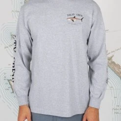 Salty Crew Mens Bruce Athletic Heather L/S Standard Tee