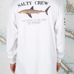 Salty Crew Bruce White L/S Standard Tee Mens