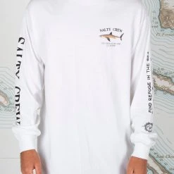 Salty Crew Bruce White L/S Standard Tee Mens