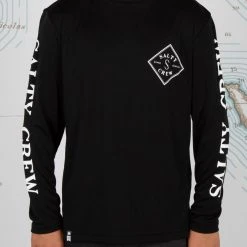 Salty Crew Youth Tippet Boys Black UV L/S Tee