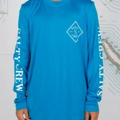 Salty Crew Tippet Boys Pacific Blue L/S Sunshirt Youth
