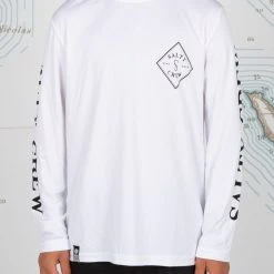 Salty Crew Tippet Boys White UV L/S Tee Youth