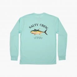 Salty Crew Mens Ahi Mount Sea Foam L/S Tech Tee