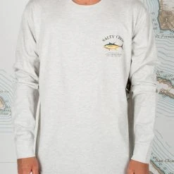 Salty Crew Ahi Mount Vintage White L/S Tech Tee