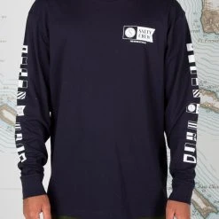 Salty Crew Alpha Navy L/S Premium Tee Mens