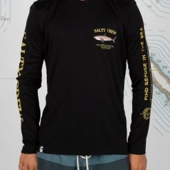 Salty Crew Bruce Boys Black UV L/S Tee