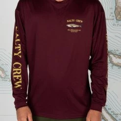 Salty Crew Bruce Burgundy L/S Sunshirt