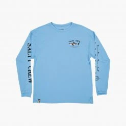 Salty Crew Mens Bruce Light Blue L/S Sunshirt