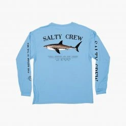 Salty Crew Mens Bruce Light Blue L/S Sunshirt
