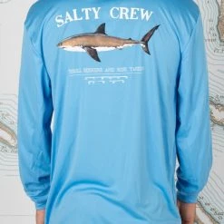 Salty Crew Mens Bruce Light Blue L/S Sunshirt