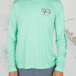 Salty Crew Bruce Sea Foam L/S Sunshirt Mens