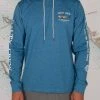 Salty Crew Bruce Blue Heather Hood Tech Tee Mens