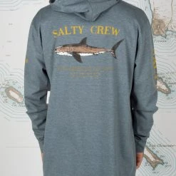 Salty Crew Mens Bruce Blue Hood Tech Tee