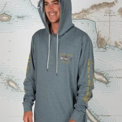 Salty Crew Mens Bruce Blue Hood Tech Tee