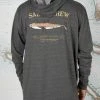 Salty Crew Bruce Charcoal Hood Tech Tee Mens