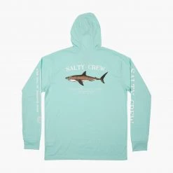 Salty Crew Mens Bruce Sea Foam Hood Tech Tee