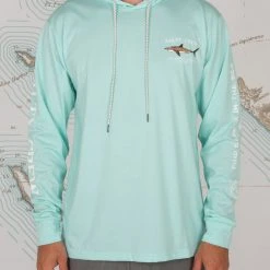 Salty Crew Mens Bruce Sea Foam Hood Tech Tee