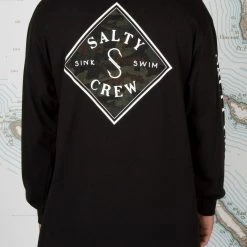 Salty Crew Tippet Decoy Black L/S Standard Tee