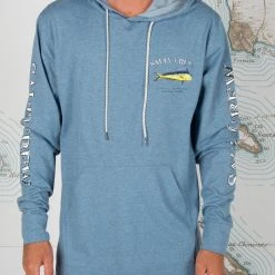 Salty Crew El Dorado Harbor Blue Hood Tech Tee