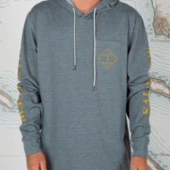 Salty Crew Tippet Blue Pocket Hood Tech Tee