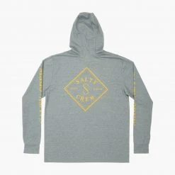 Salty Crew Tippet Blue Pocket Hood Tech Tee