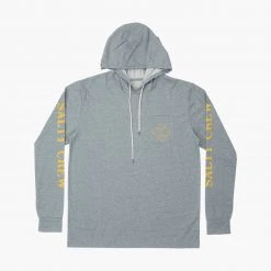 Salty Crew Tippet Blue Pocket Hood Tech Tee