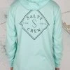 Salty Crew Mens Tippet Sea Foam Pocket Hood Tech Tee