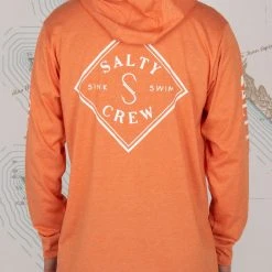 Salty Crew Mens Tippet Sunburn Pocket Hood Tech Tee
